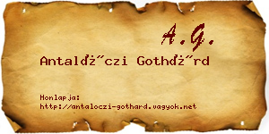 Antalóczi Gothárd névjegykártya